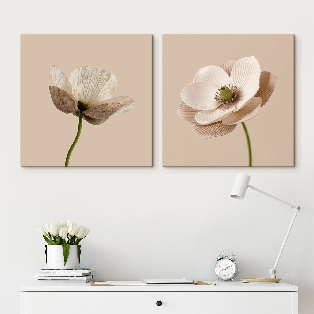 Delicate blooms in soft tones