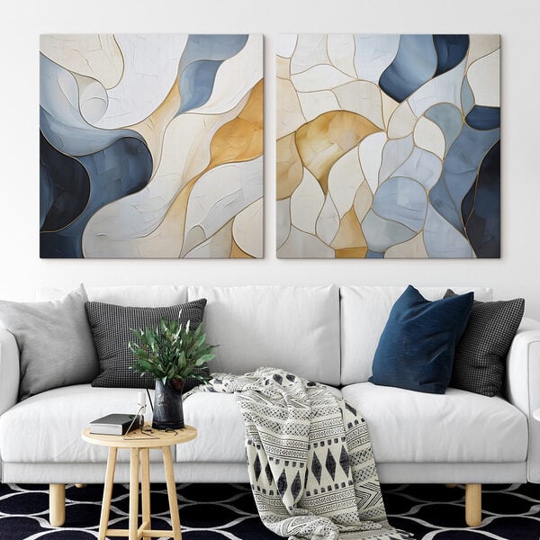 Flowing shapes in soft colors