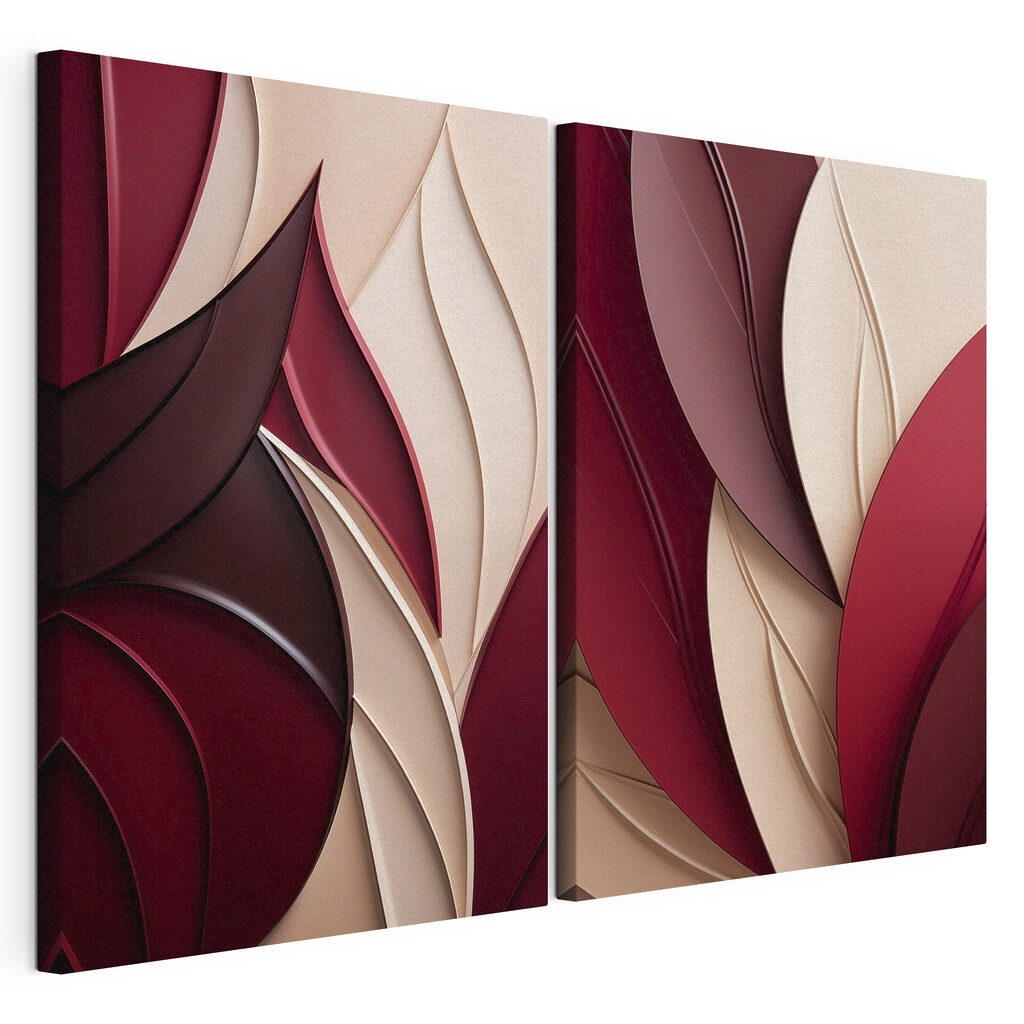- Soft curves in warm hues