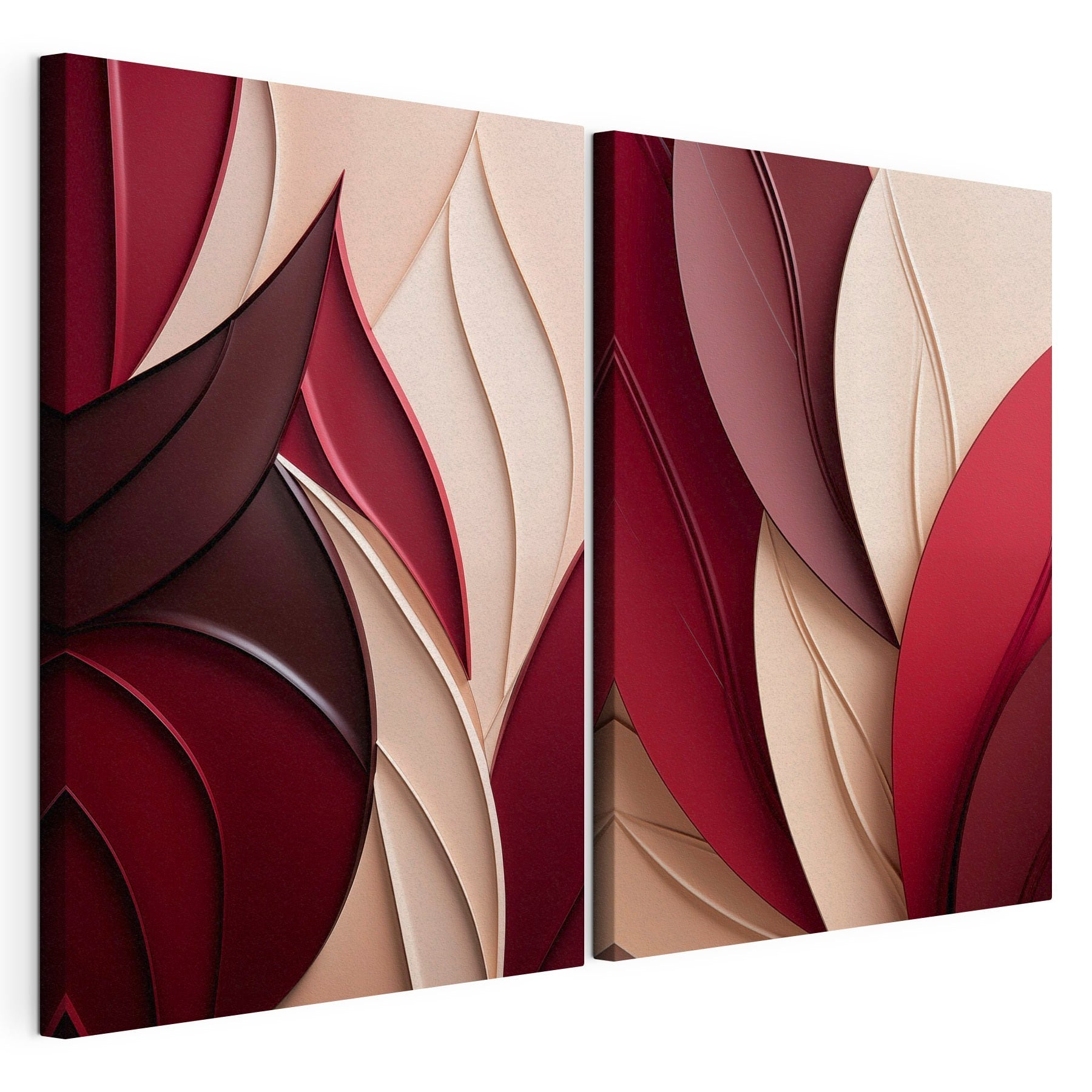 - Soft curves in warm hues