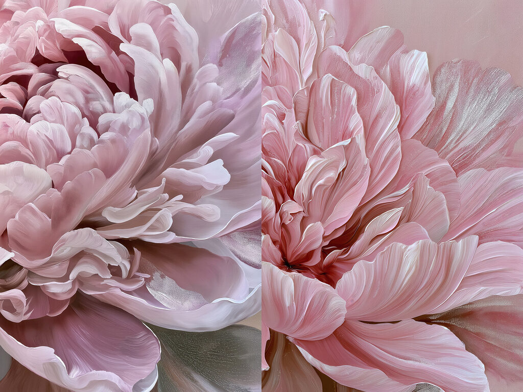 Soft petals in delicate pink hues