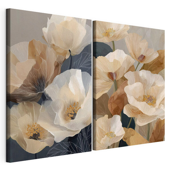 Модульний друк на полотні Колаж із квітів