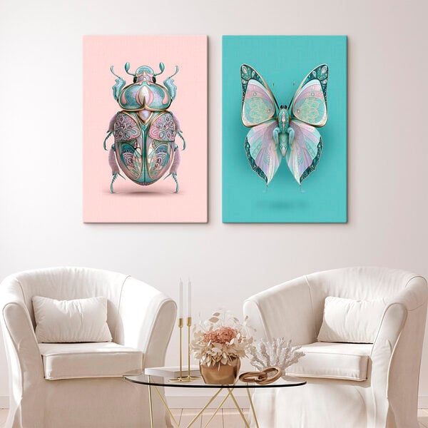 Colorful Insects with Artistic Flair