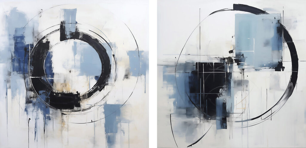 Two paintings of a circle
