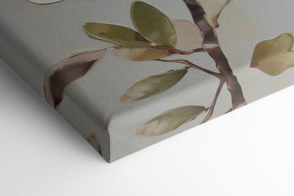 Painting of flowers on a branch