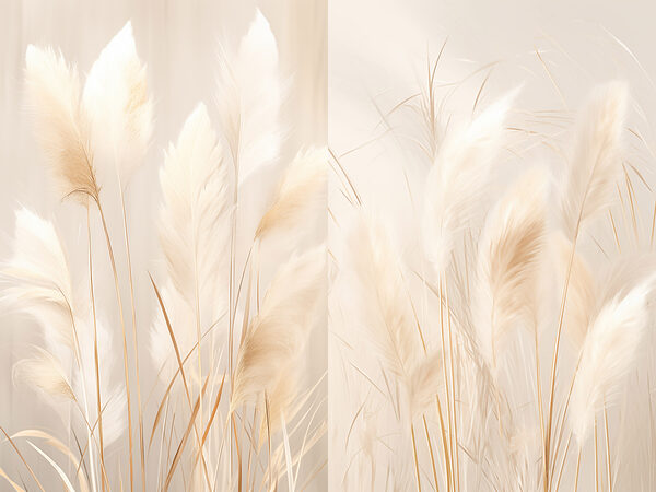 Delicate grasses in soft hues