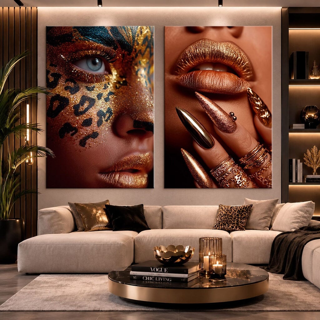 Glamorous details in bold colors