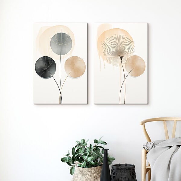 Soft shapes in muted colors