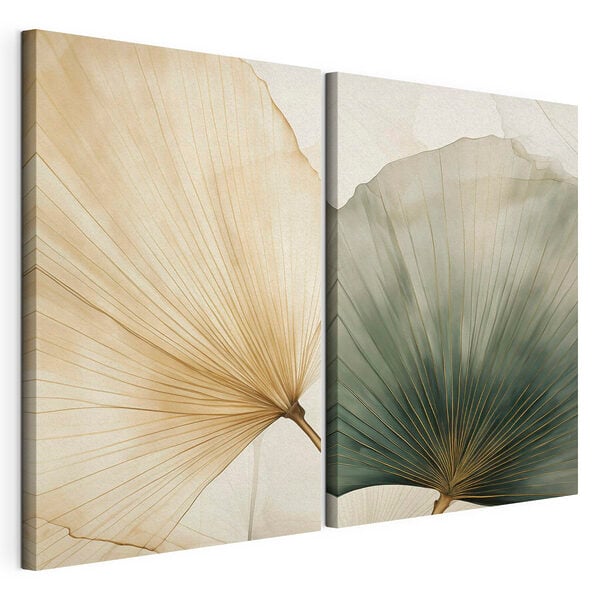 Delicate leaves in soft hues