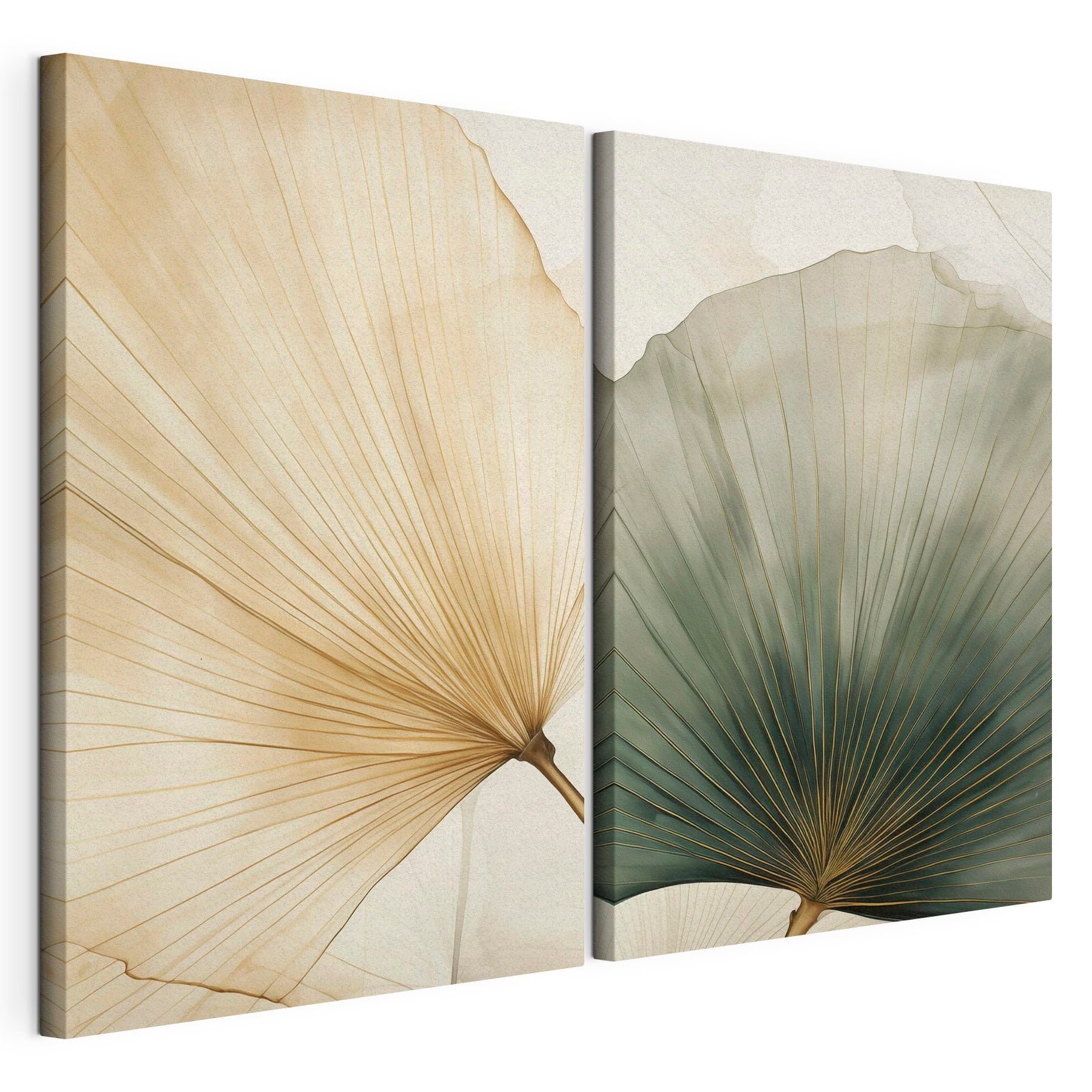 Delicate leaves in soft hues