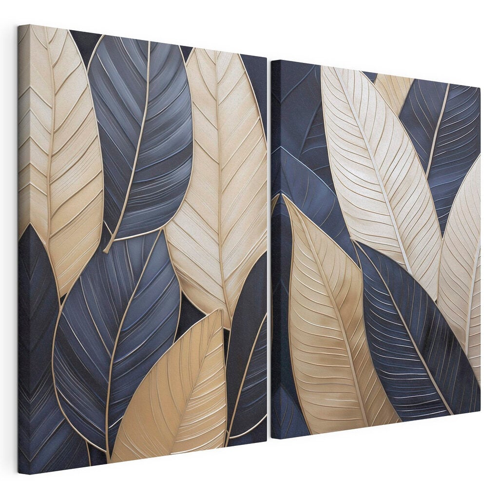 Elegant leaves in subtle tones