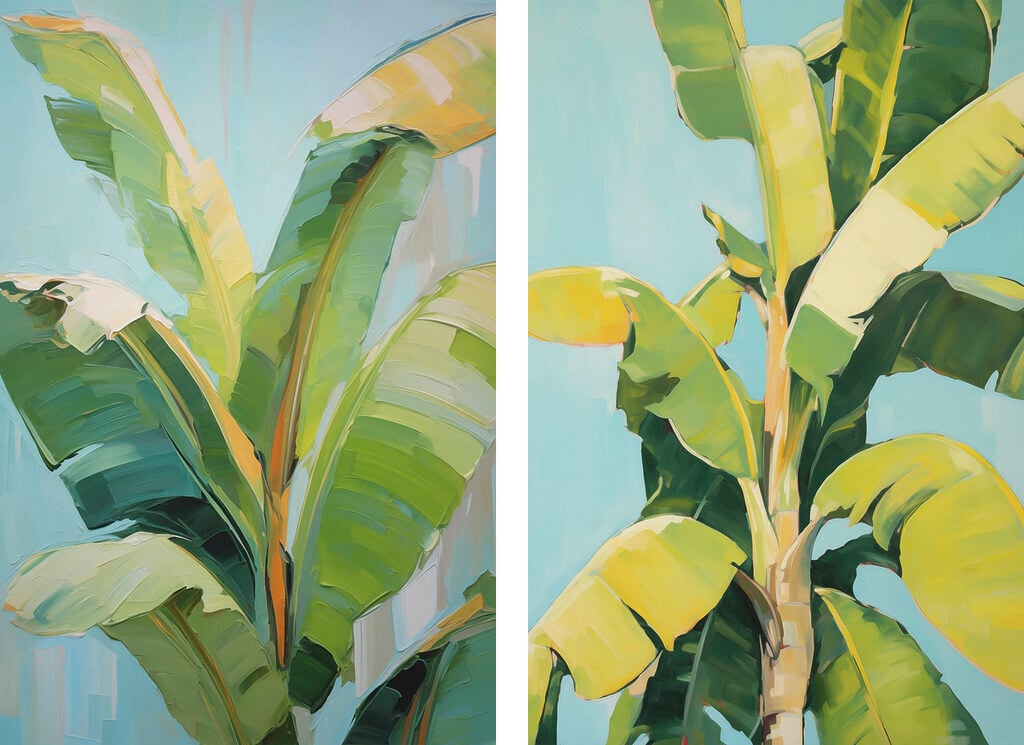 Painting of a banana tree