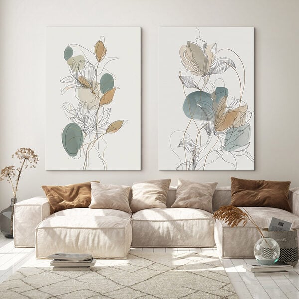 Flowing lines and soft colors blend