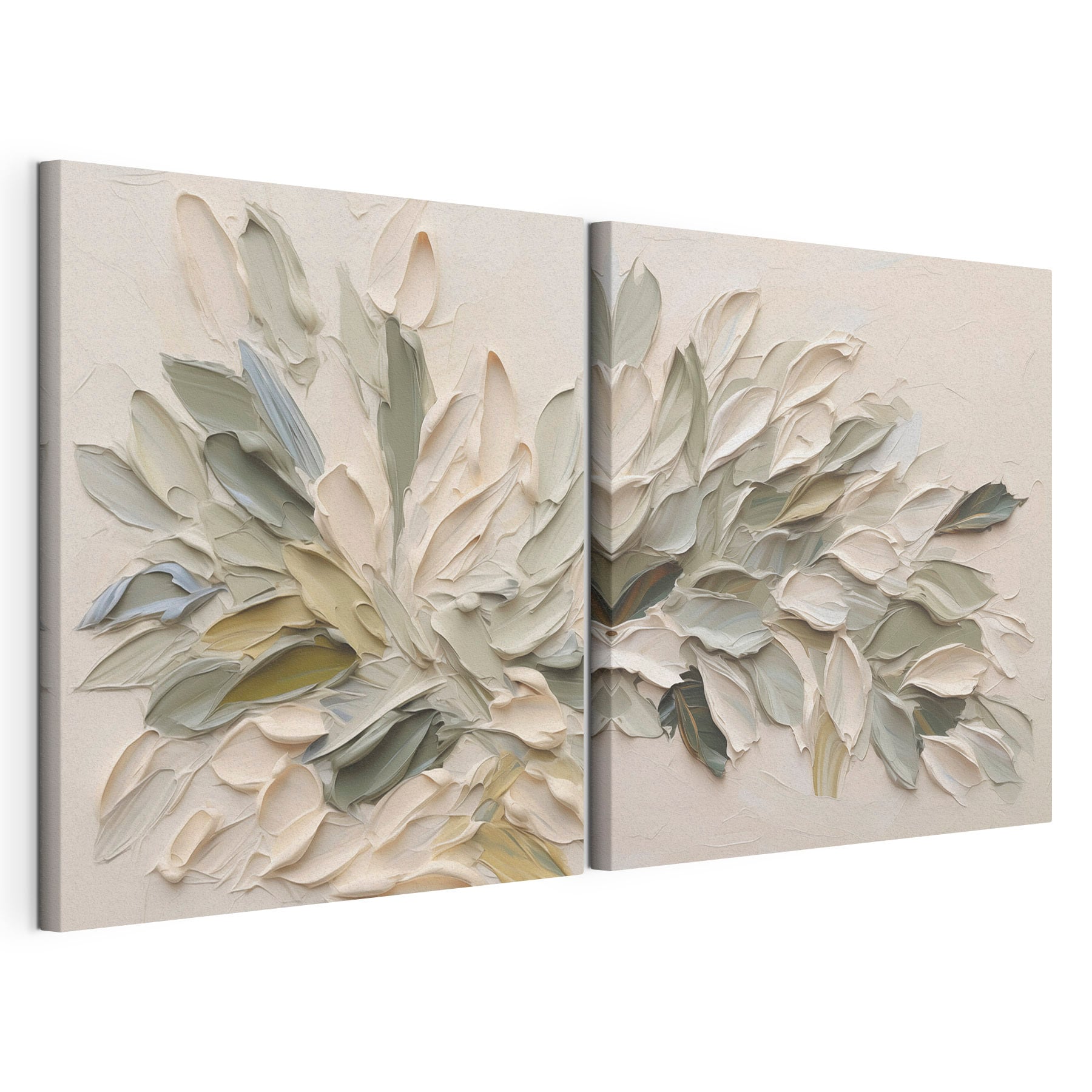 Elegant leaf composition in soft hues