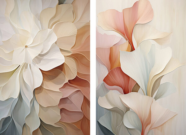 Delicate petals in soft hues