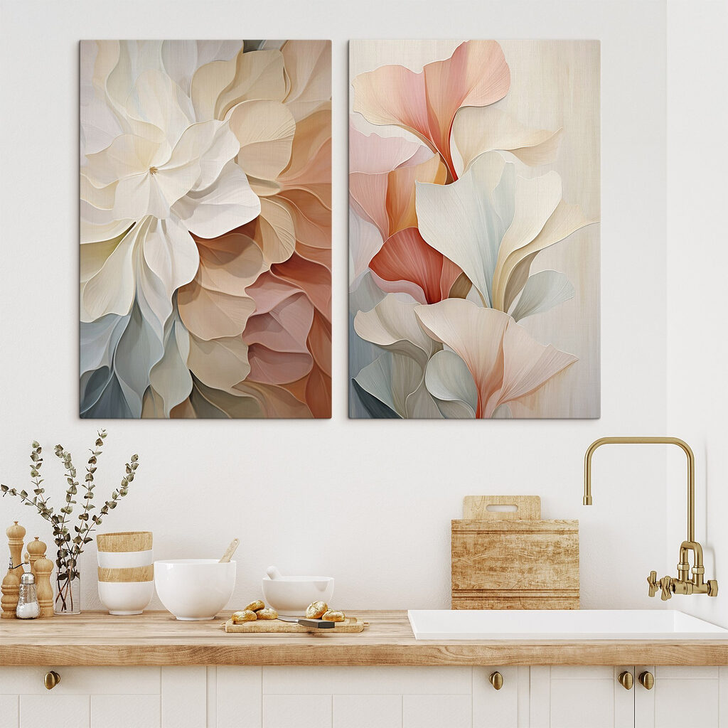 Delicate petals in soft hues