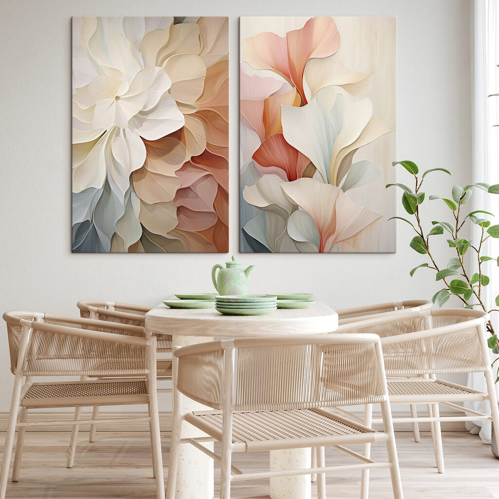 Delicate petals in soft hues