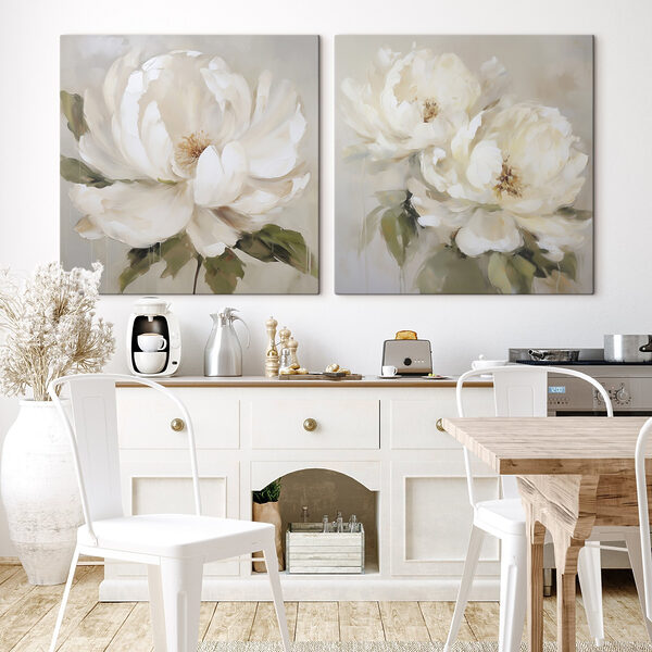Painting of a white flower
