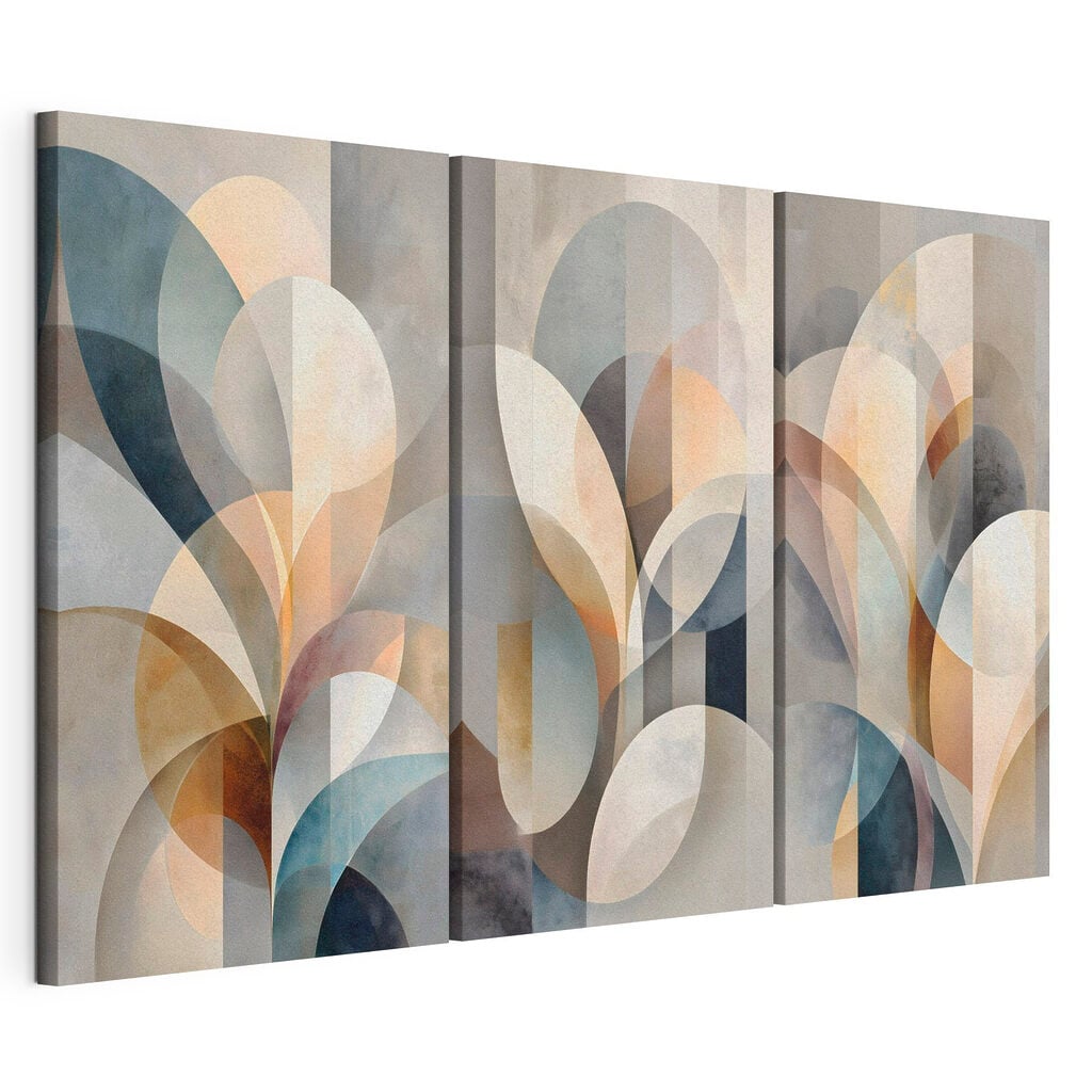 Flowing shapes in soft hues