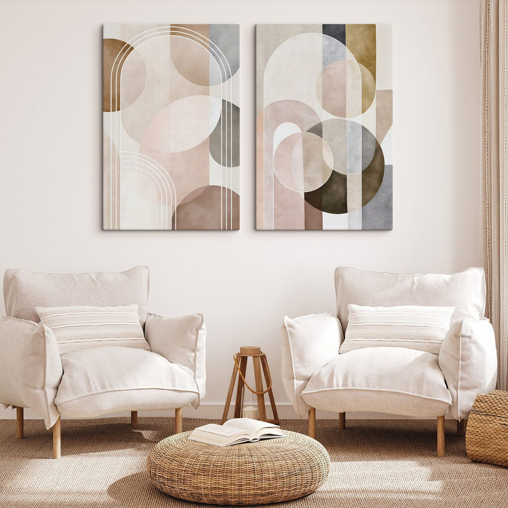 Soft shapes in earthy tones
