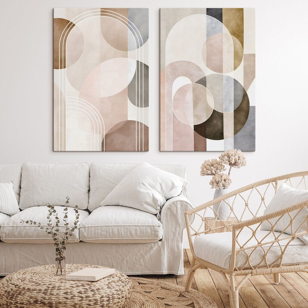Soft shapes in earthy tones