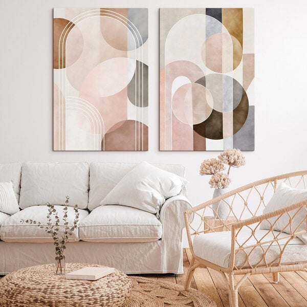 Soft shapes in earthy tones