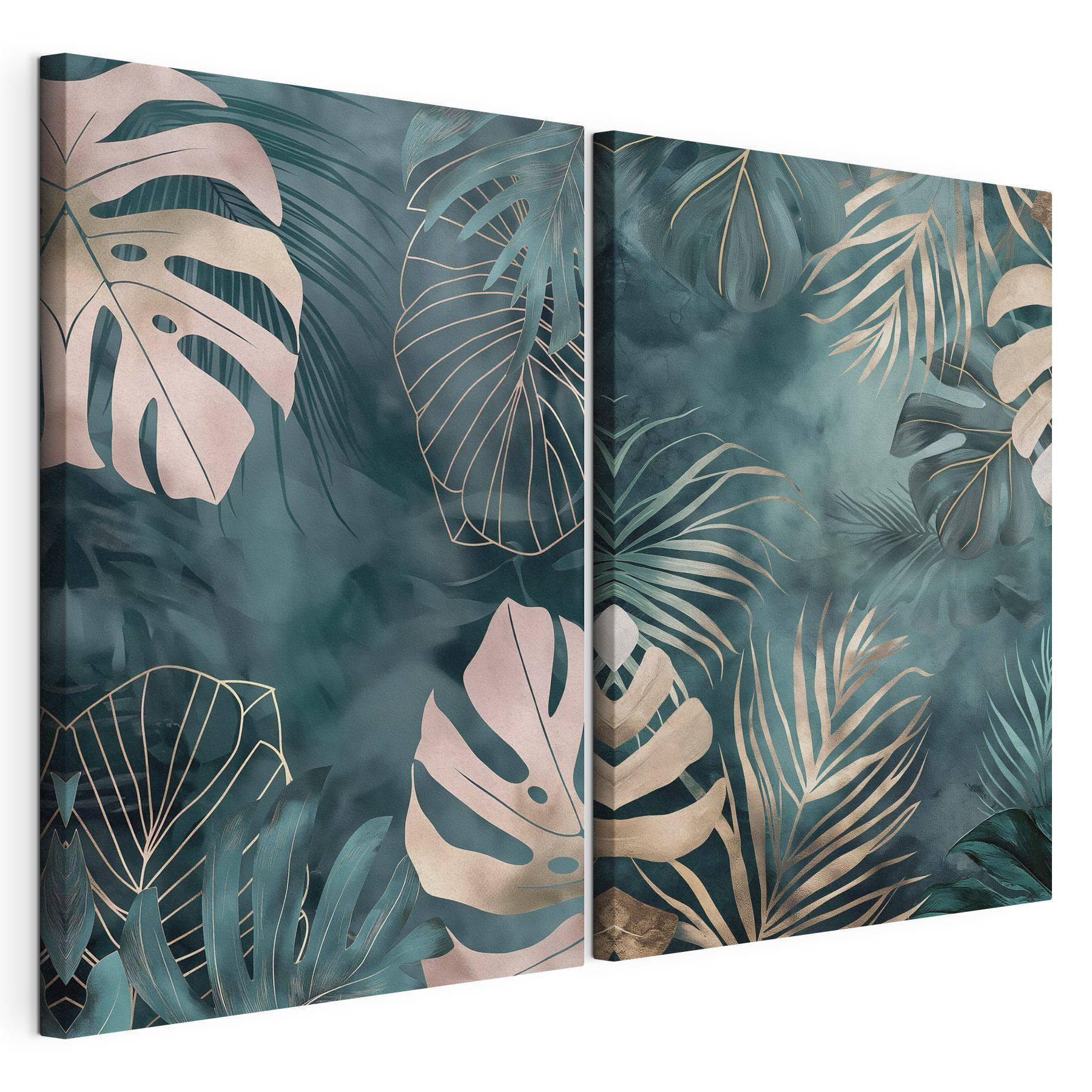 Lush foliage on vibrant background