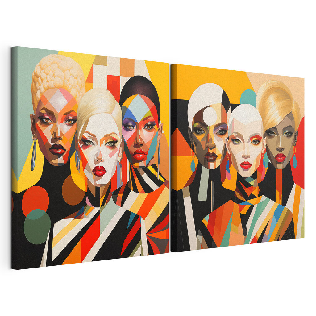 Collage of women with different colors