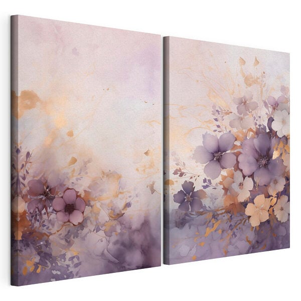 Painting of flowers on a white background