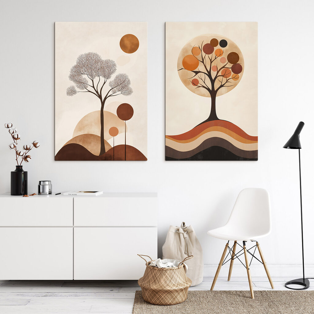 Two images of trees