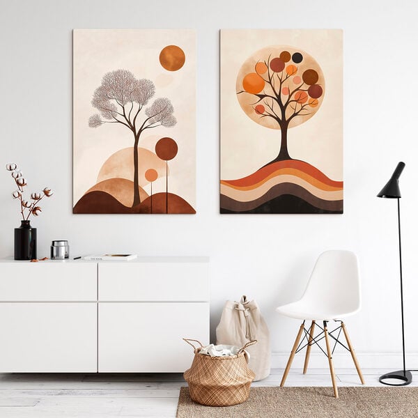 Two images of trees