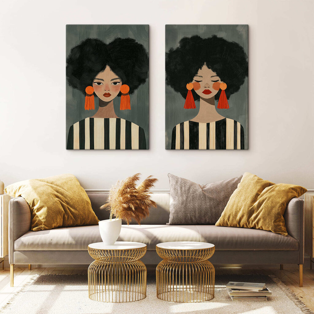 Couple of women with big earrings