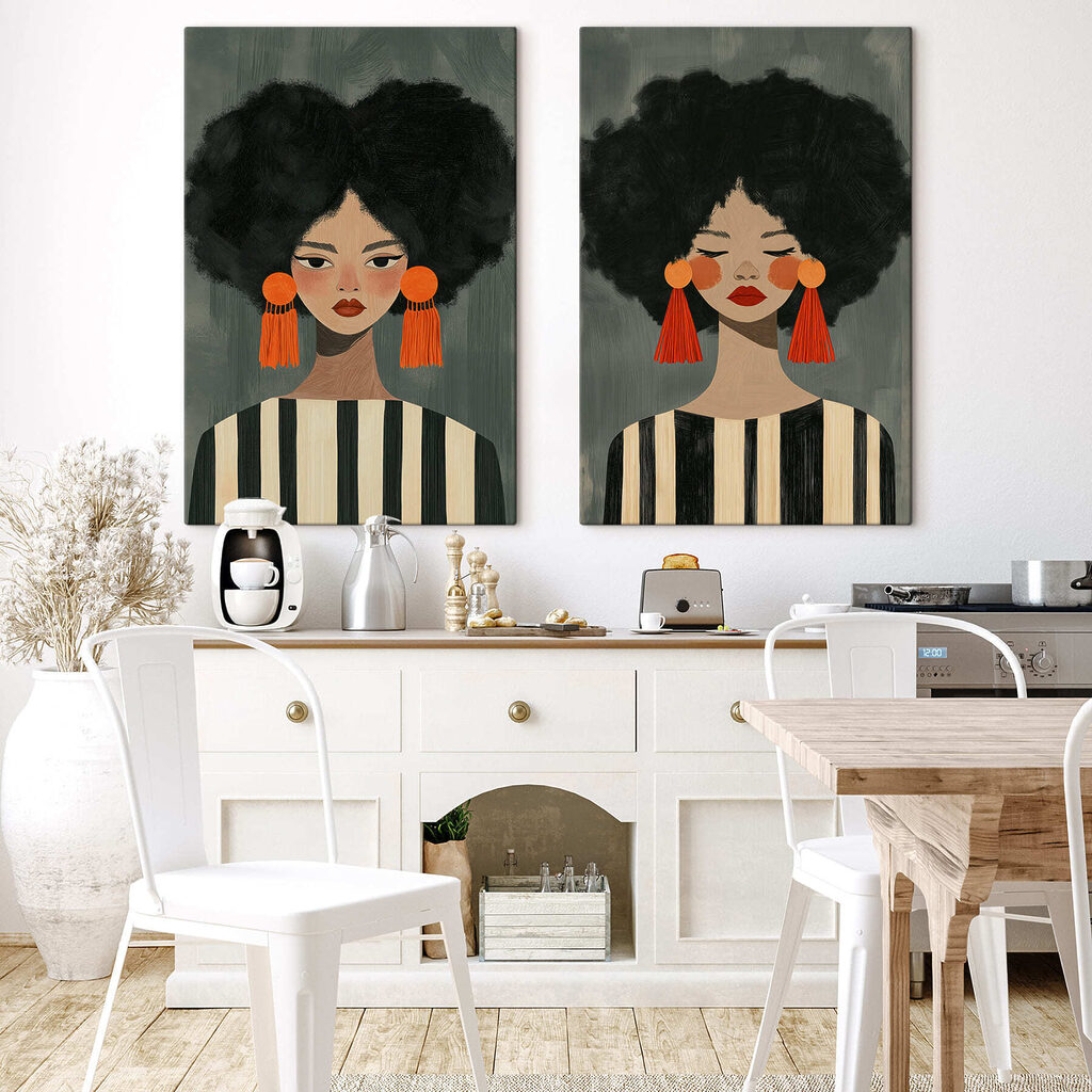 Couple of women with big earrings