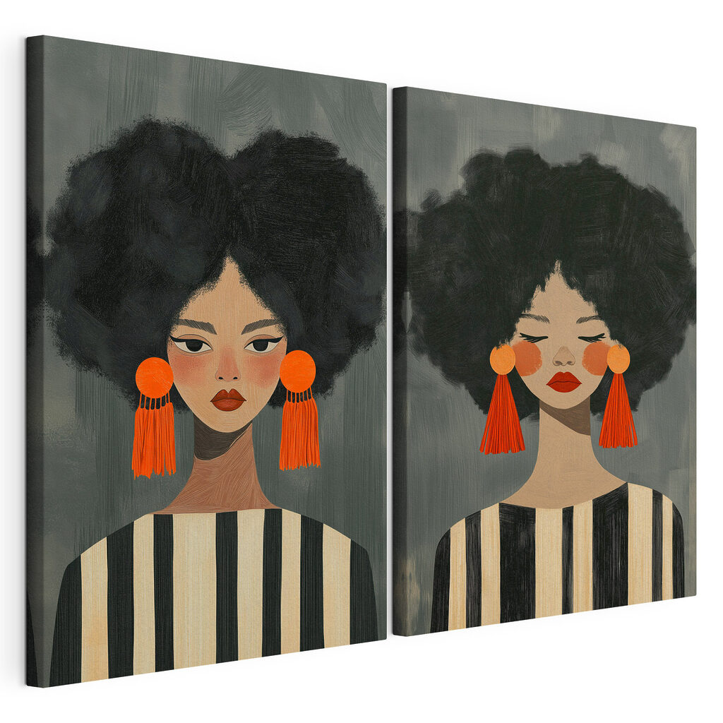 Couple of women with big earrings