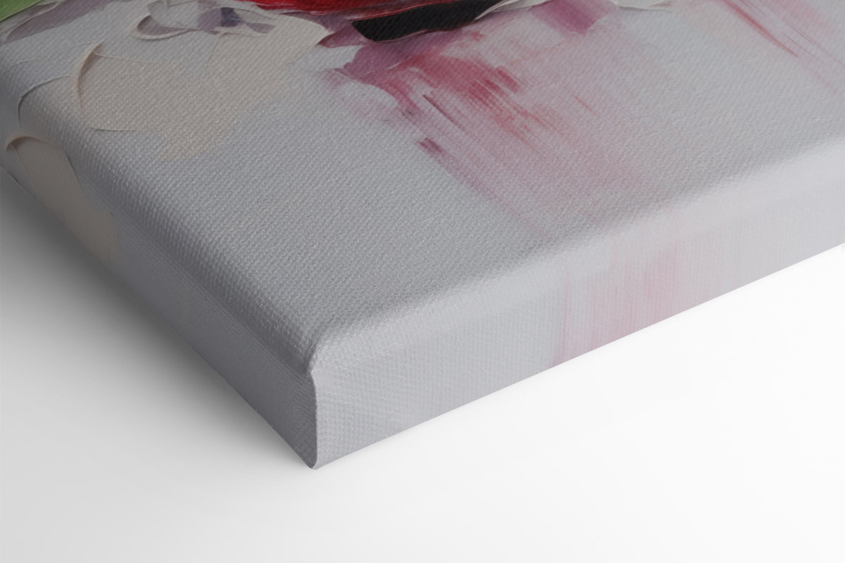 Painting of cherries in a glass