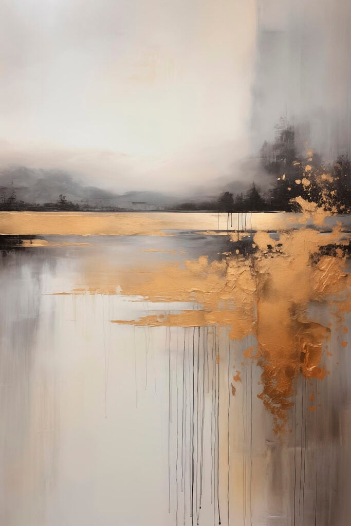 Serene landscape with artistic flair