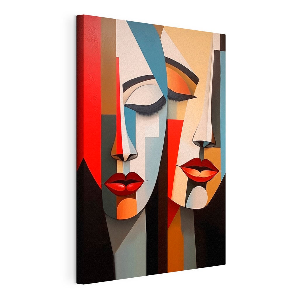 Painting of two faces