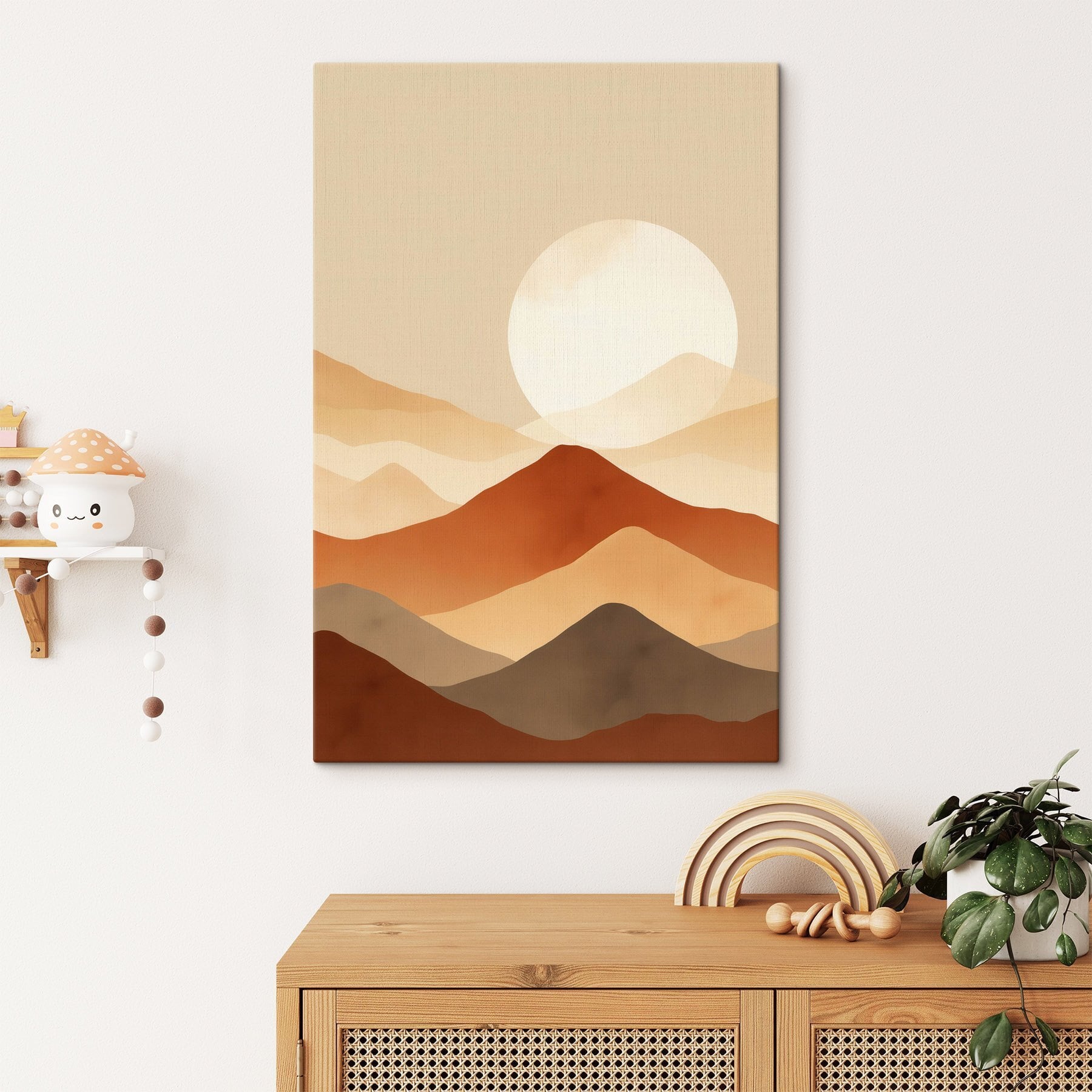 Sun over a mountain