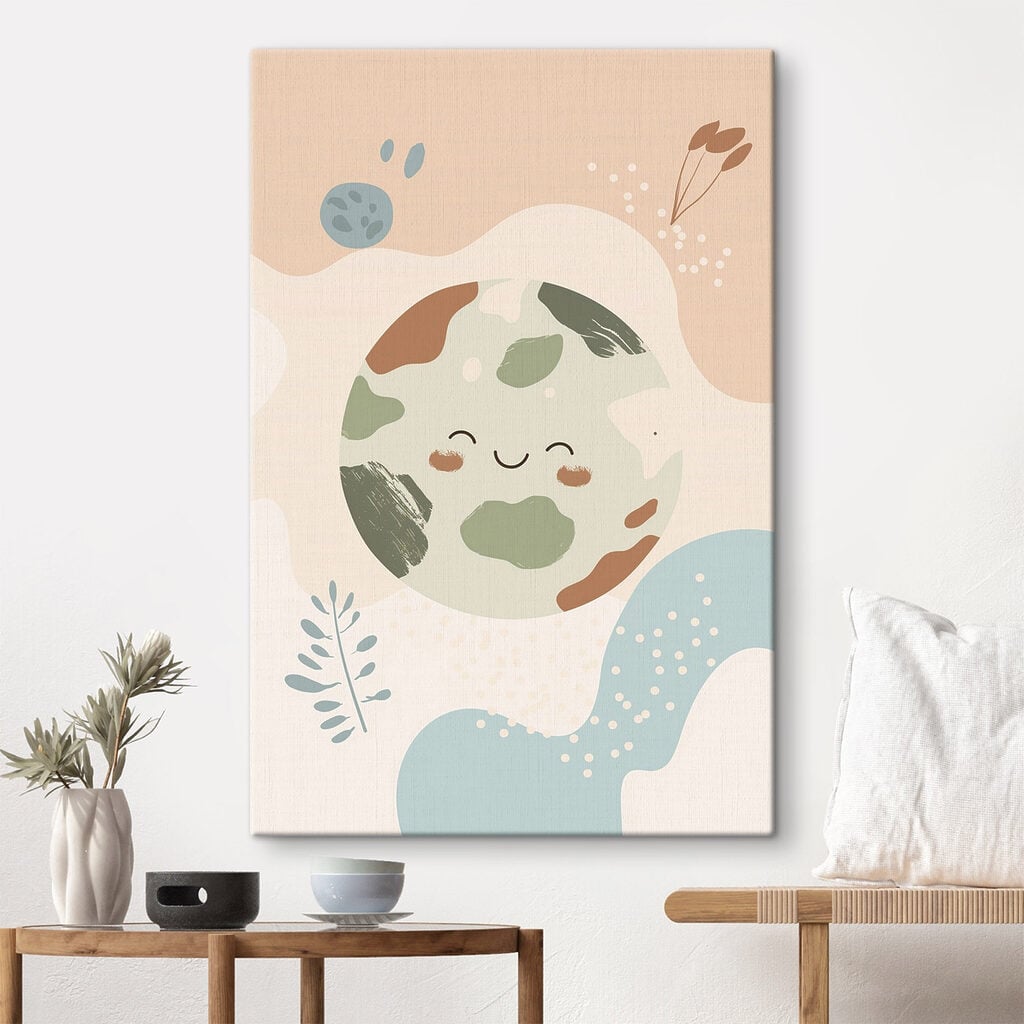 Cartoon of a planet
