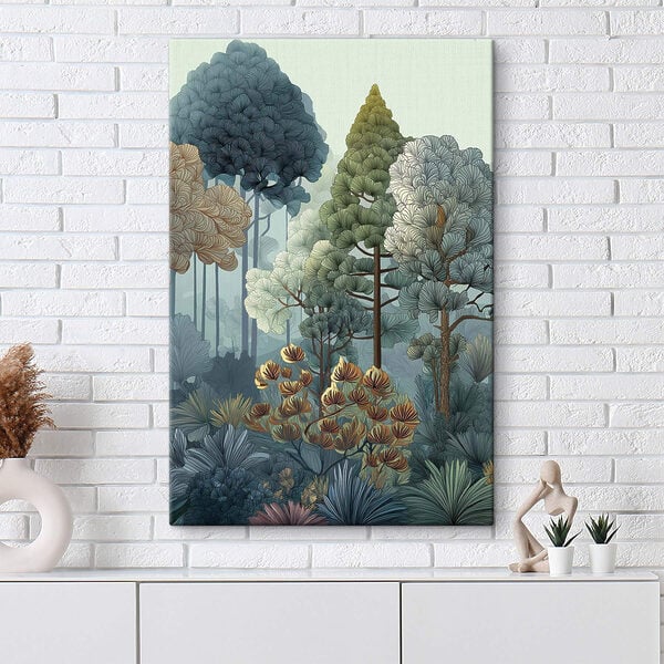 Painting of trees and plants