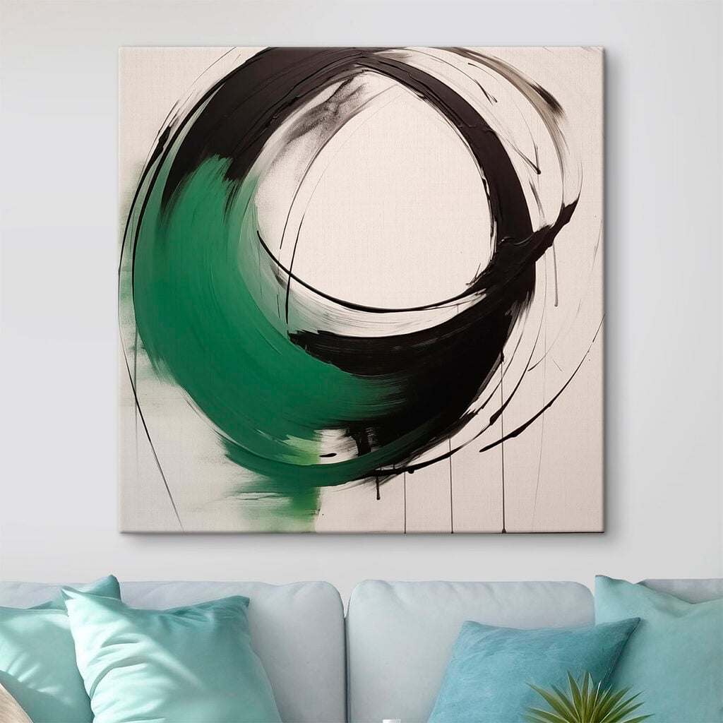 Black and green circle