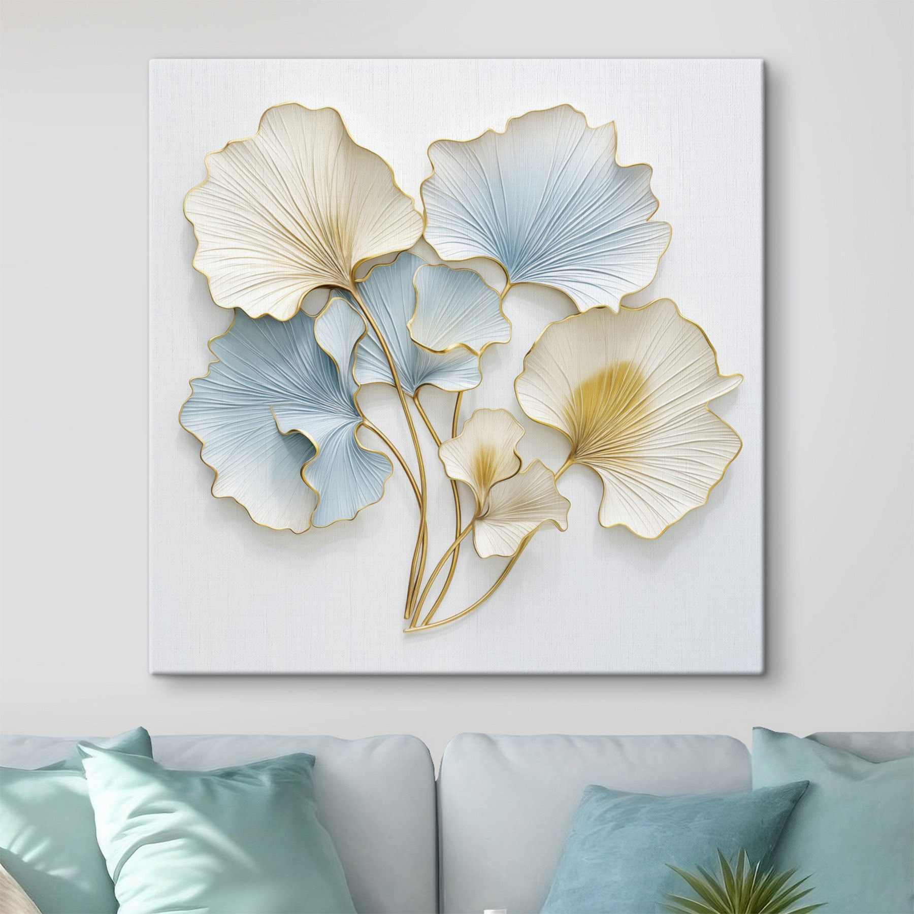 Wall art of leaves