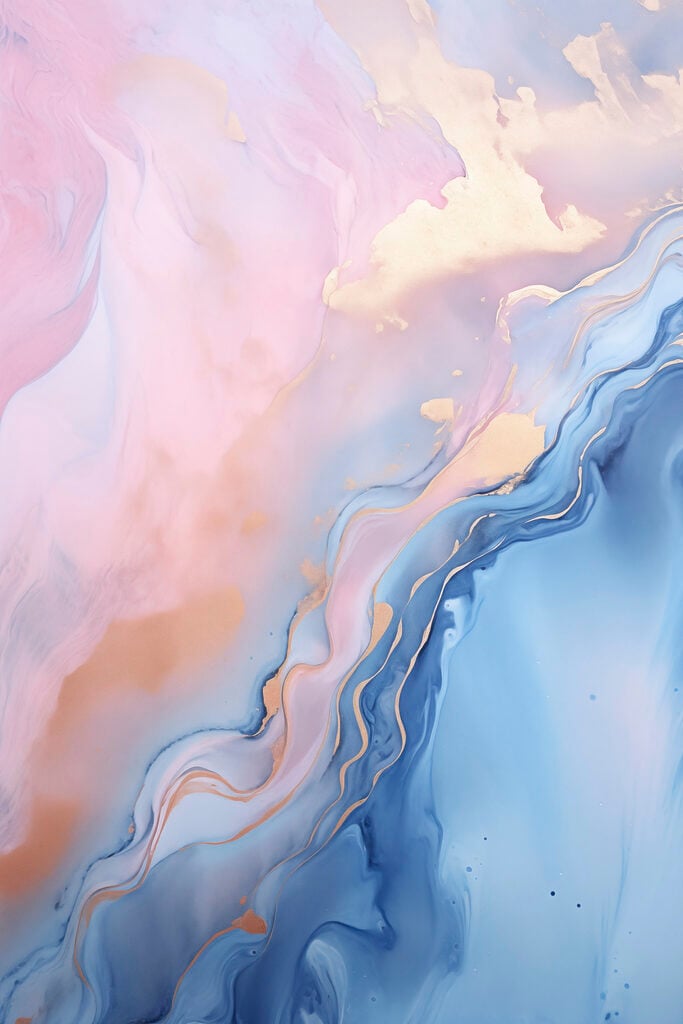 Serene swirls of color and movement