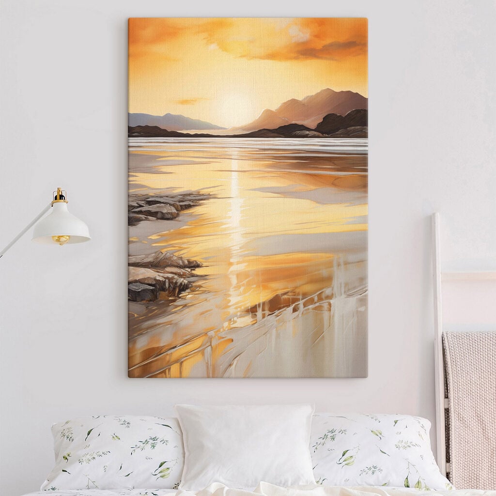 Sunset over a lake