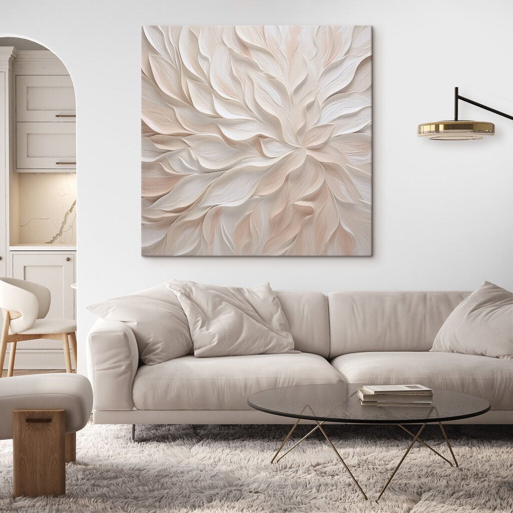 White and pink leafy pattern