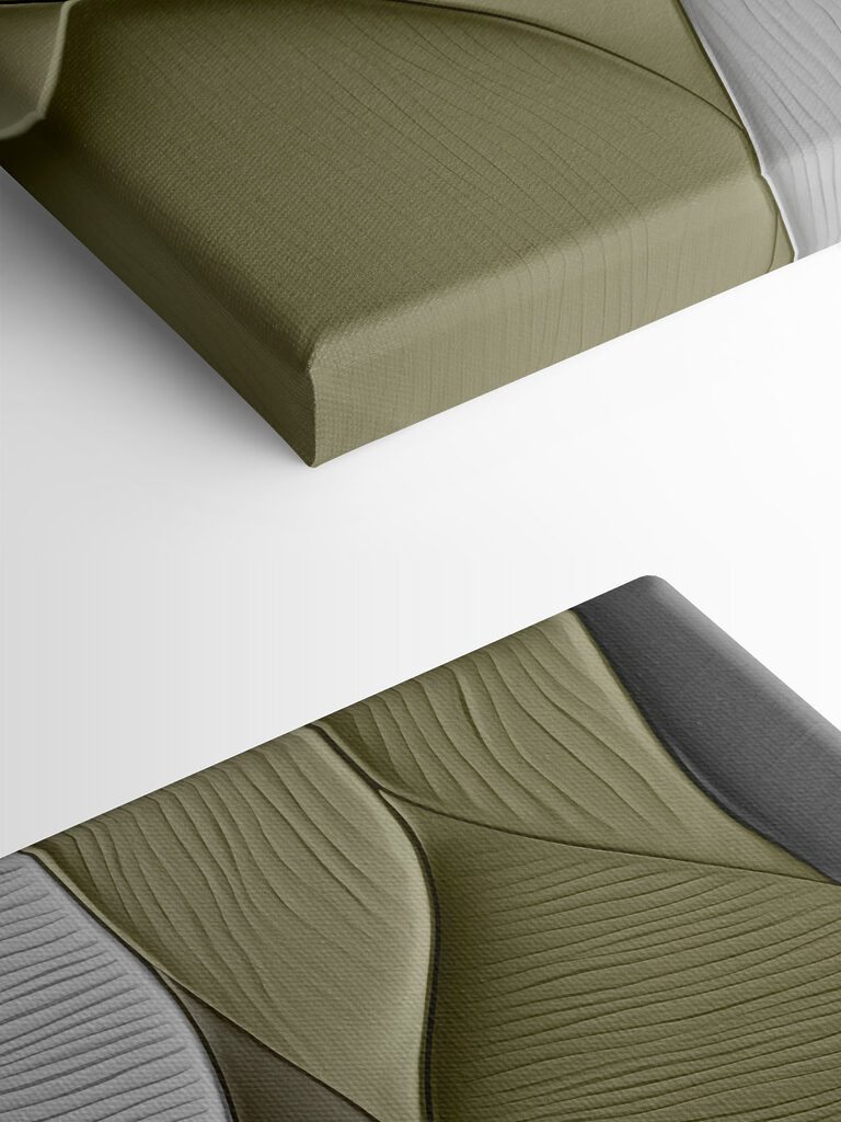 Flowing shapes in soft color palette