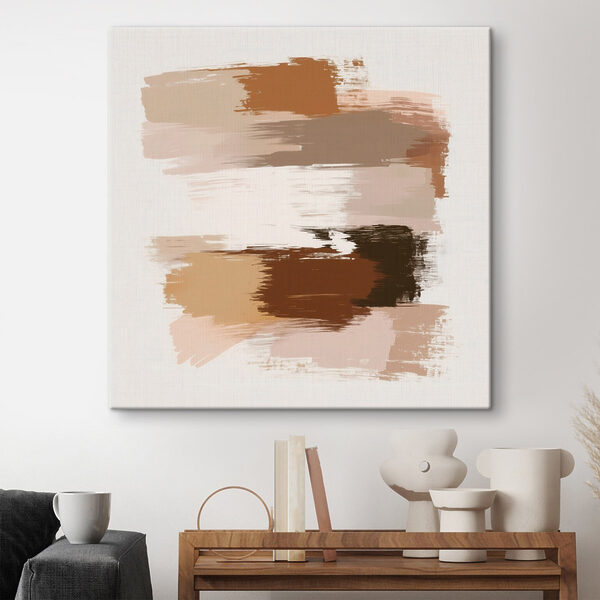 Abstract brush strokes in soft hues
