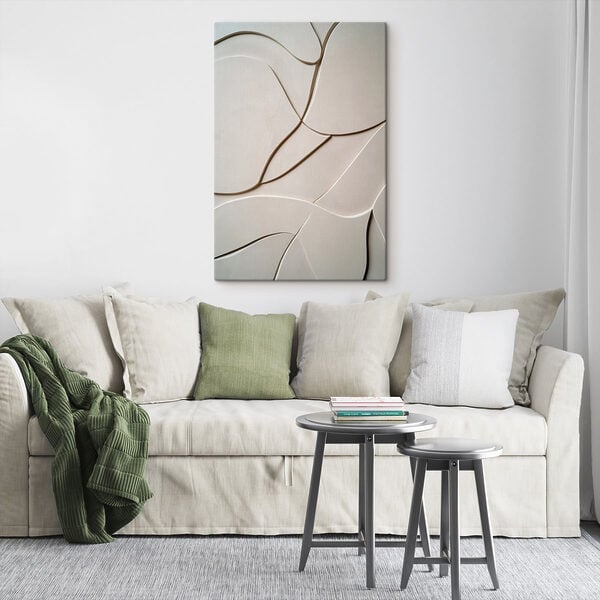Flowing curves in soft tones