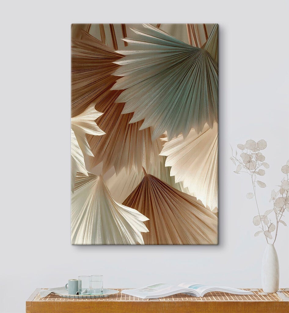 Group of fan shaped leaves