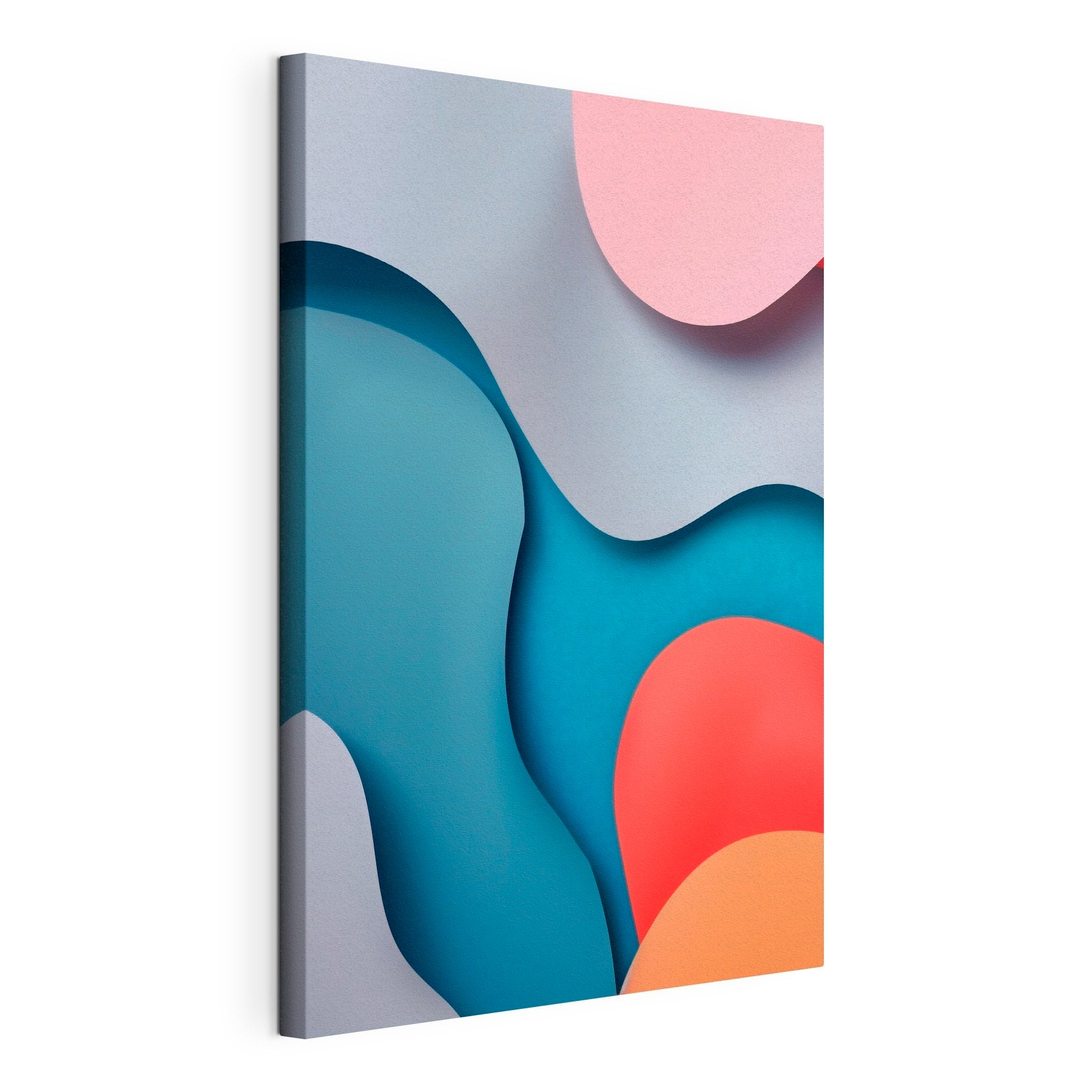 Colorful paper cut out shapes